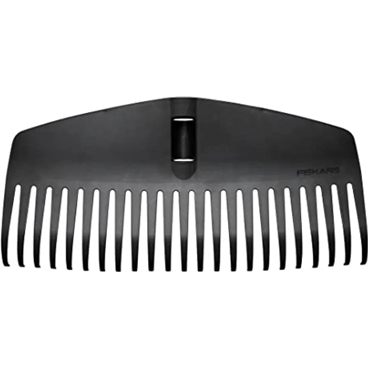 Fiskars Laubbesen-Kopf, 23 Zinken, Verbindbar mit Fiskars Solid Stiel, Breite: 42 cm, Kunststoff-Zinken, Schwarz, M, Solid, 1063089