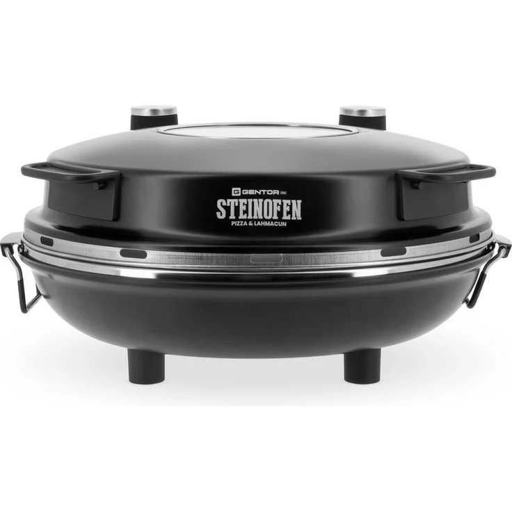 GENTOR Pizzaofen Pizzamaker 1200W 220-240V Elektrischer Pizzaofen mit feuerfestem Pizzastein bis 420 Grad