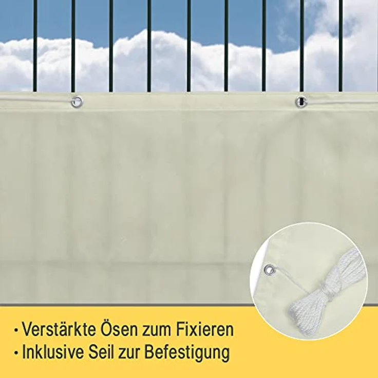 Sol Royal SolVision PES Balkonumspannung PB2 500x90cm Creme – Bild 6