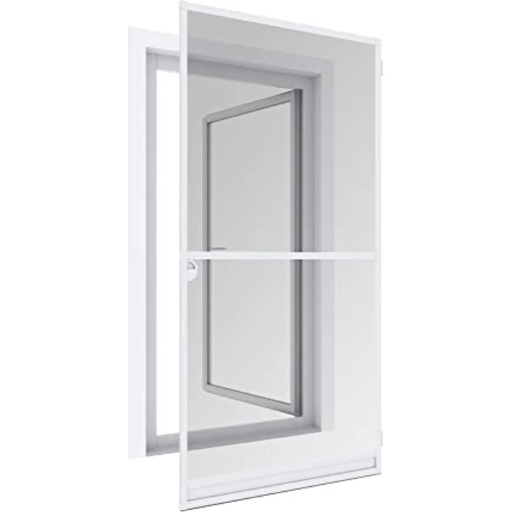 Windhager Insektenschutz Spannrahmen Expert Fliegengitter Alurahmen für Türen, individuell kürzbar, 100 x 210 cm, weiß, 04330 – Bild 2