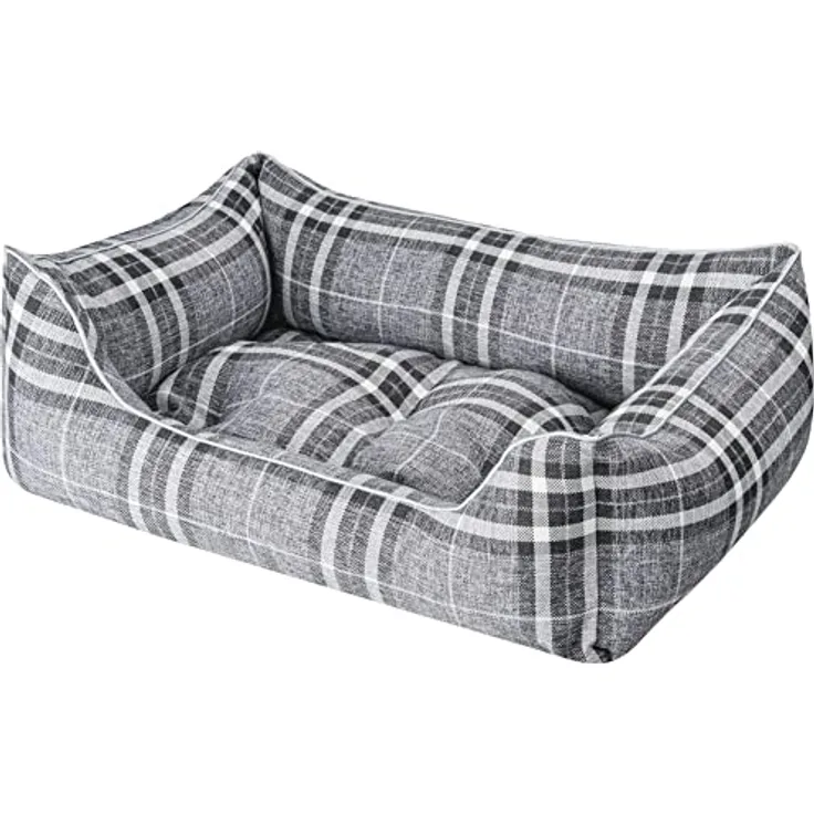 Dandy Dog Hundebett Highlands Grey - abziehbar Bezug und Füllung waschbar kuschelig gelenkschonend hochwertige Qualität Made in Germany - Größe XL