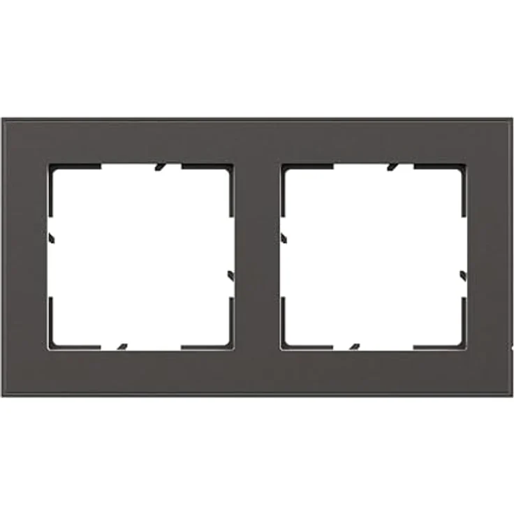 Legrand SEANO+ 2-fach Rahmen, Echtmaterialoberfläche in Dark Steel, halogenfreies Thermoplast, nachhaltige Produktion, 765492 – Bild 2