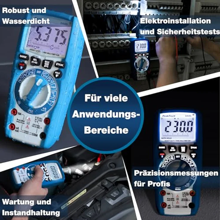 PeakTech 3445 - Multimeter digital 6000 Counts TRMS IP67 Bluetooth – Bild 5