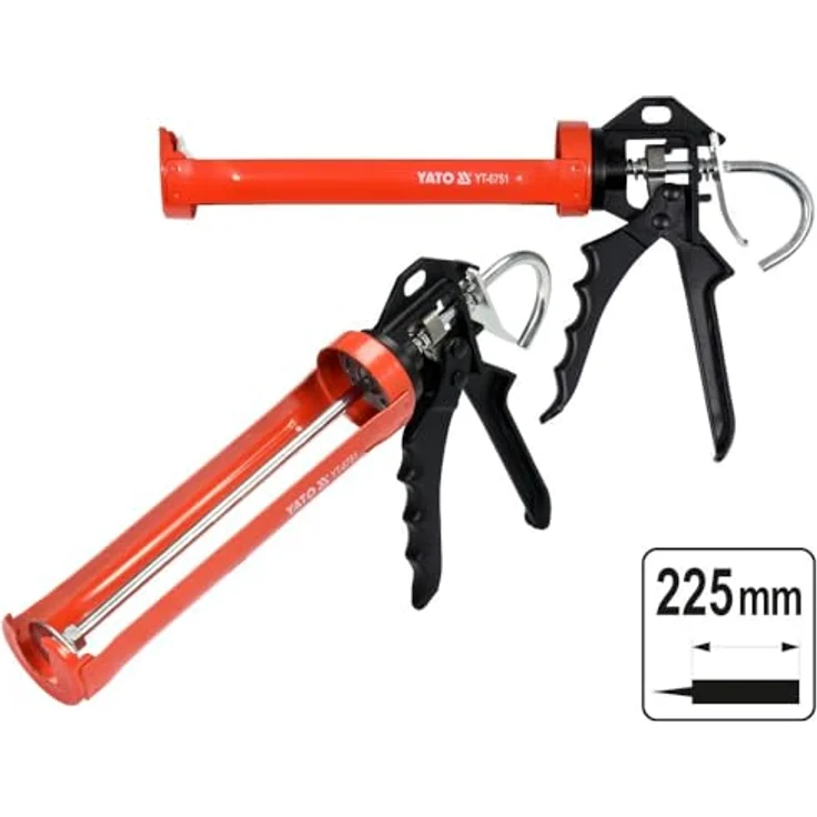 Yato Profi Silikonpresse Kartuschenpistole für Dichtstoffe und Klebstoffe, 300 ml Fassungsvermögen, ergonomisches Design – Bild 2