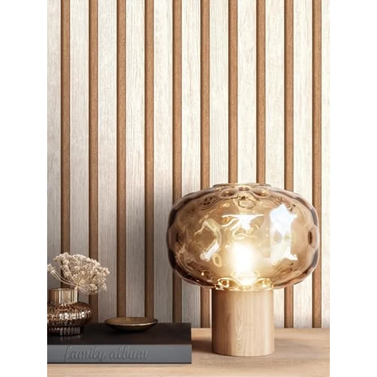 Newroom Tapete Beige Bronze Vlies Holzpaneele, 3D Optik mit scheuerbeständiger Oberfläche, 10,05 m x 0,53 m, für Wohnzimmer und Schlafzimmer – Bild 4