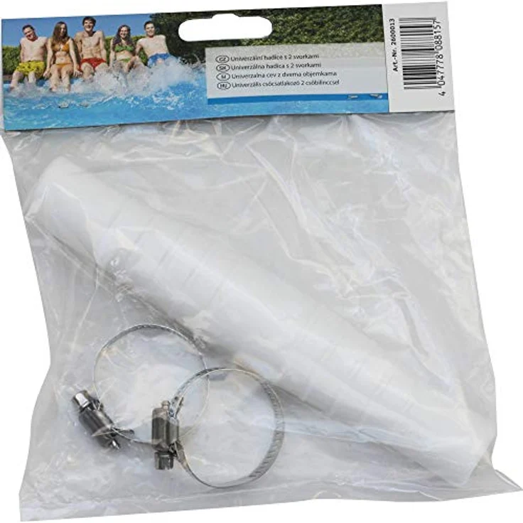 Summer Fun Universalschlauchtülle mit 2 Schellen, für Ø 32/38 mm Schläuche, sicheres Verbinden – Bild 1