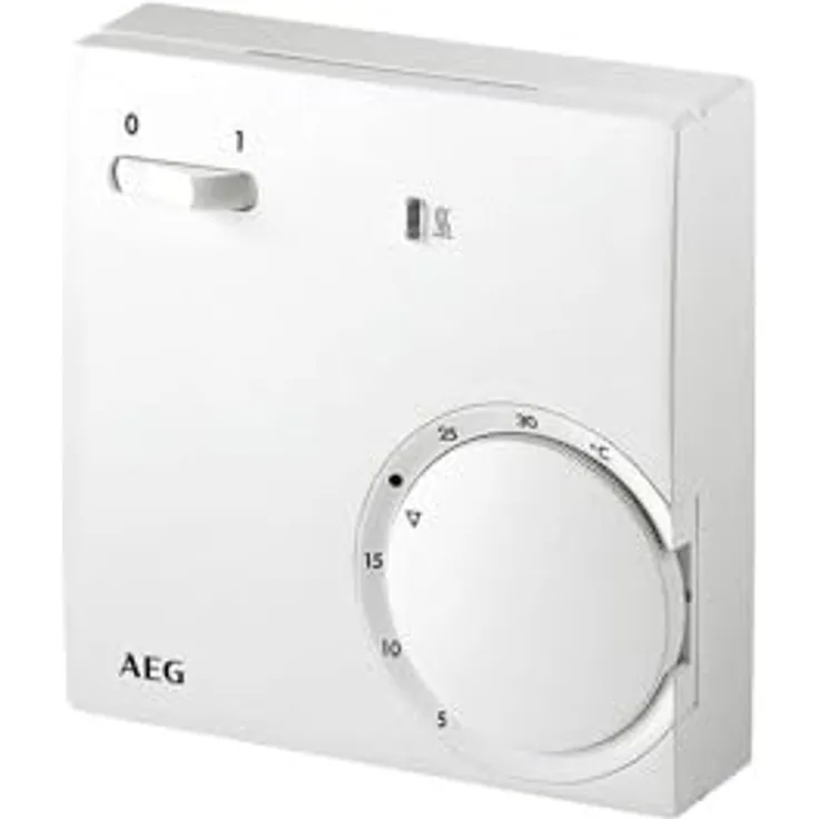 AEG Temperatur-Regler RT 601 SN, 2-Punkt, Temperatureinstellung 5-30 °C, Aufputz, Kontrolllampe, reinweiß