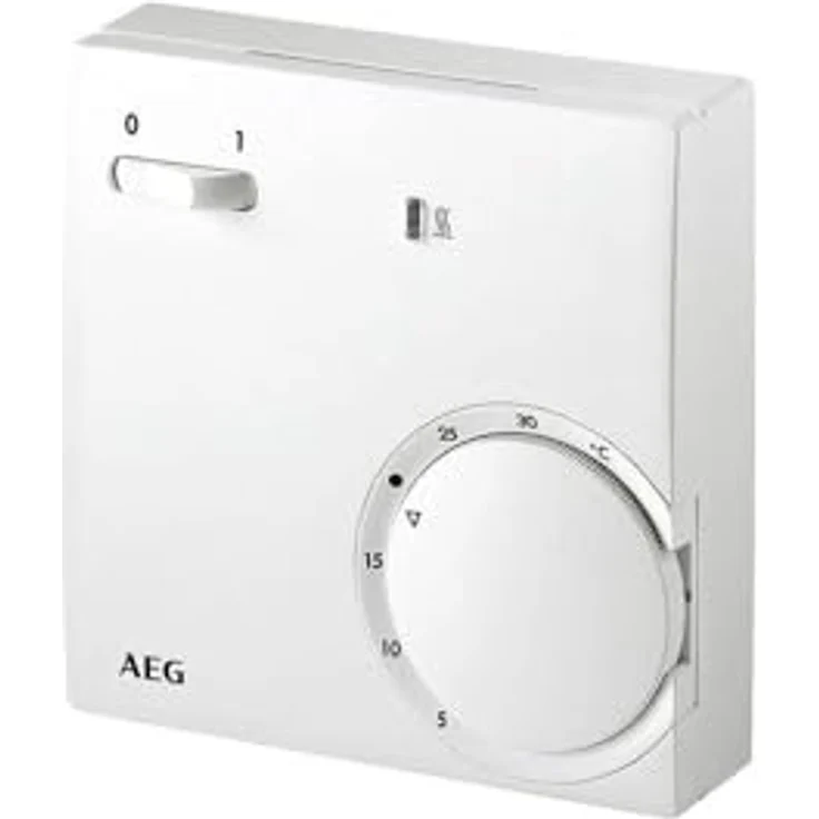 AEG Temperatur-Regler RT 601 SN, 2-Punkt, Temperatureinstellung 5-30 °C, Aufputz, Kontrolllampe, reinweiß – Bild 1