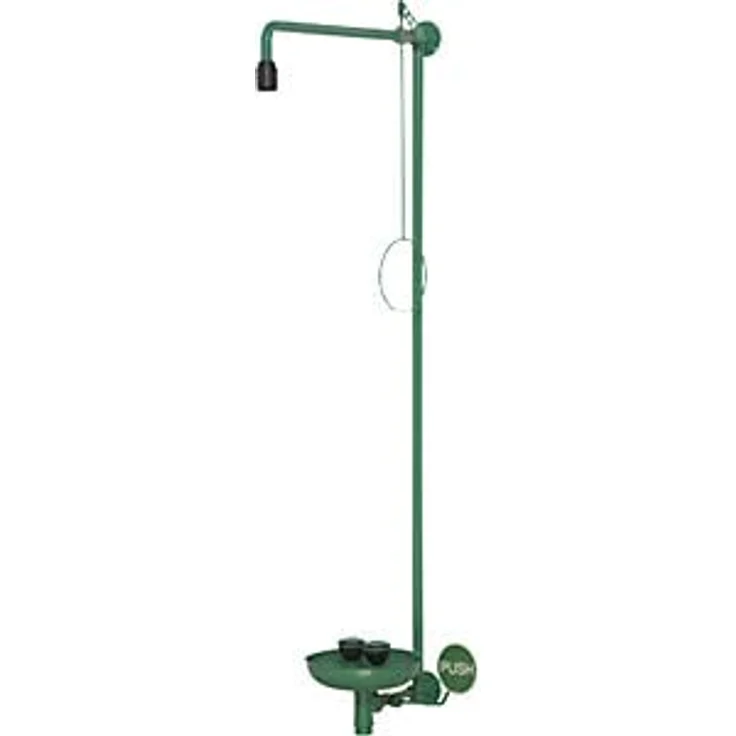 B-Safety Notduschkombi ClassicLine, Duschgleitstange + Brausehalter mit chemikalienbeständiger Polyester-Pulverbeschichtung, grün – Bild 6