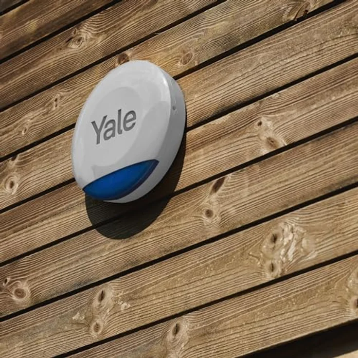 Yale Außensirene Grau, Einstellbare Sirene mit bis zu 100 dB, Blinkende LED-Leuchten, Echtzeit-Benachrichtigungen, Yale Horizon+ Technologie 1 km Reichweite, Kompatibel mit Yale Smart Alarm – Bild 4