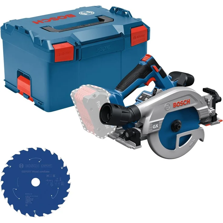 Bosch Professional GKS 18V-57 GX, Akku-Kreissäge mit Sägeblatt und L-BOXX, kompaktes Werkzeug-Set