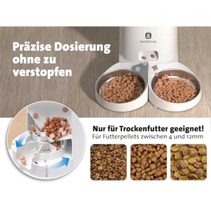 Molly&Cody LUCKY automatischer Futterspender für Haustiere, 4 l mit individueller Fütterungsprogrammierung – Bild 4