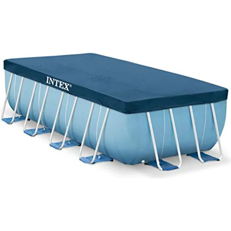 Intex 28037 400x200 cm Poolabdeckung Abdeckplane Poolplane Poolschutz rechteckig – Bild 2