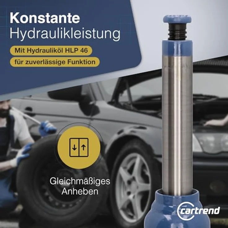 Cartrend Stockheber hydraulisch 2t, Wagenheber mit max. 2000 kg Tragkraft – Bild 8