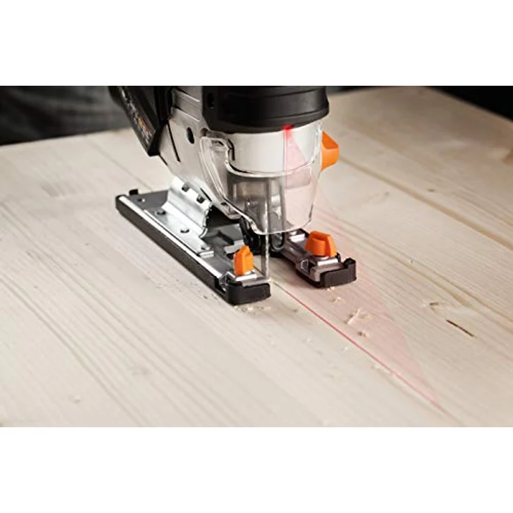 Meister Pendelhub-Stichsäge 800 W, MPS800-1 - 3 Pendelstufen - 45° Gehrungsschnitte - 6-stufige Hubzahlvorwahl - Staubsaugeradapter & Späneblasfunktion - Handsäge mit Laser-Markierhilfe - 5453400 – Bild 7