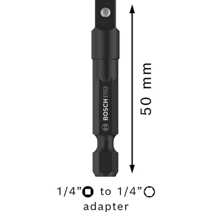 Bosch PRO Socket Adapter mit Kugelverbindung, 1/4" Sechskantschaft für Bohr- und Schlagschrauber, 50 mm – Bild 3