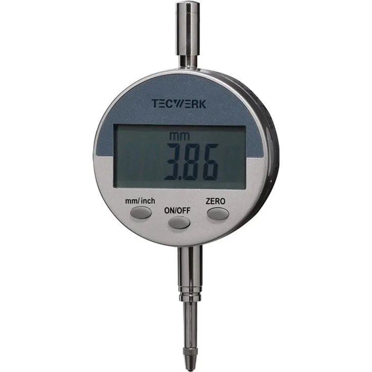NORDWEST Messuhr 12,5mm Abl.mm 0,01 digital mit 5-stelliger LCD-Anzeige, automatischer Abschaltung und Nullpunkteinstellung