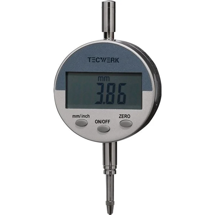 NORDWEST Messuhr 12,5mm Abl.mm 0,01 digital mit 5-stelliger LCD-Anzeige, automatischer Abschaltung und Nullpunkteinstellung