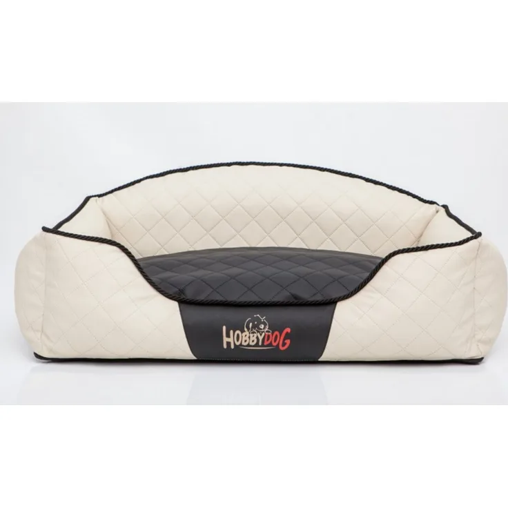 Hobbydog Tierbett Hundebett Schlafplatz Hundekissen Hundesofa Tierbett Ekoleder, robustes Ekoleder-Gewebe, abriebfest, braun