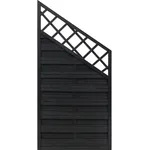 Andrewex Sichtschutzelement Hamburg, 90 x 120/180 cm, mit Rankgitter, anthrazit, robustes Naturmaterial