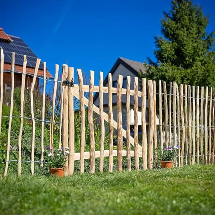 BooGardi Gartentor Staketentor Bausatz, (Höhe 50cm x Breite 80cm Lattenabstand 3-5cm · 168 Größen), Gartentür Holztor Staketenzaun Zauntor Gartenzaun – Bild 4