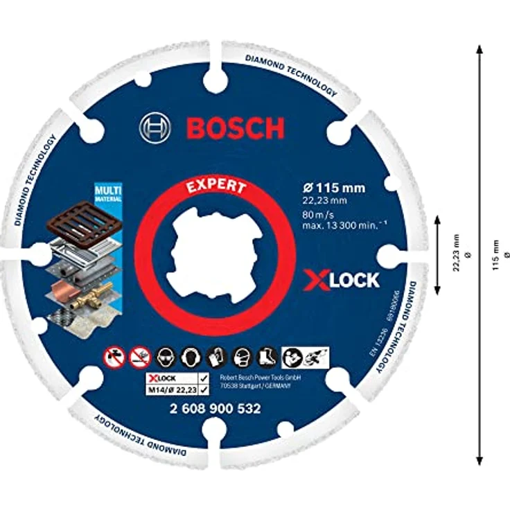 Bosch Professional Expert Diamanttrennscheibe X-LOCK 115 x 22,23 mm (2608900532) – Bild 4