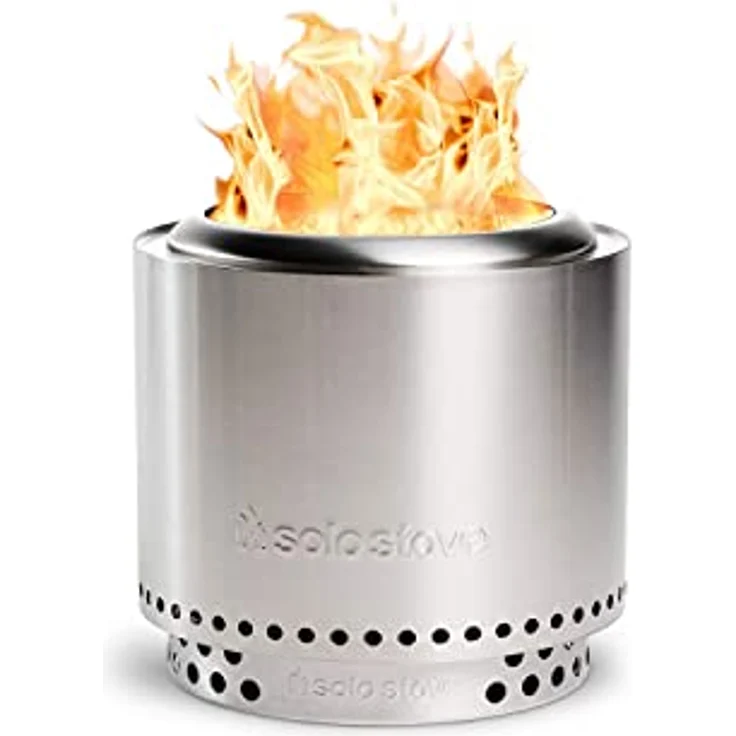 Solo Stove Feuerschale „Ranger“ 1.0 - Outdoor-Kamin aus Edelstahl, mit Standfuß rauchfrei - Tragbare Feuerstelle für Terrasse, Garten - Feuertonne, Holzofen, Feuerkorb - ⌀ 38 cm, Höhe 41,5 cm – Bild 1