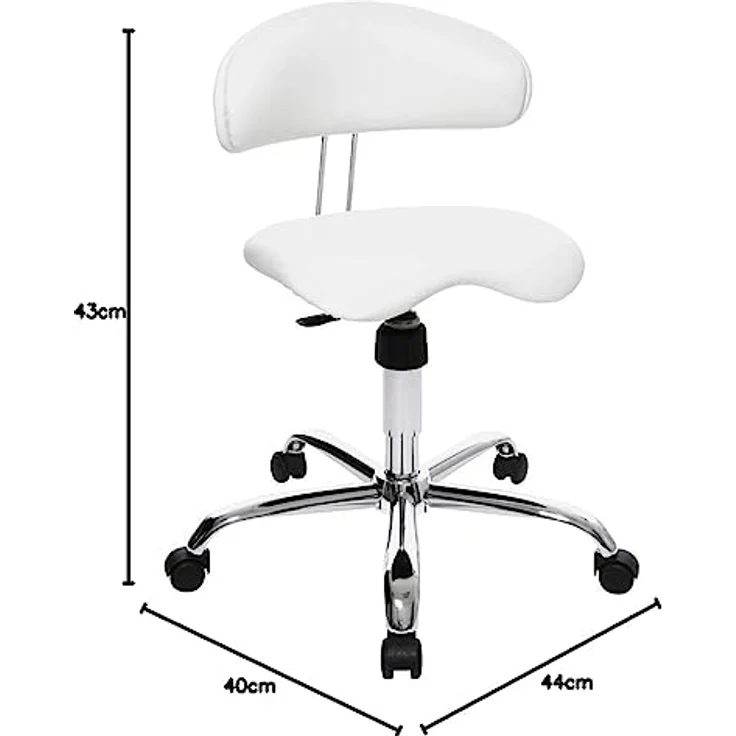 Topstar ST290D16 Hocker Sitness 40, Arbeitshocker in Weiß, ergonomisches Design – Bild 2