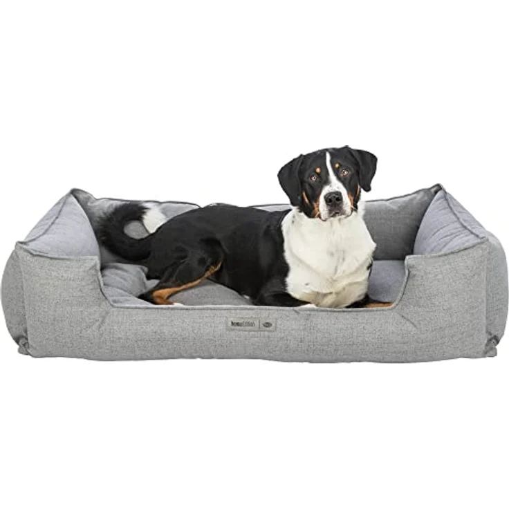 TRIXIE modernes und besonders gemütliches Hundebett Talis mit rutschfestem Boden, eckig, 120 x 80 cm, Grau - 37580 – Bild 2