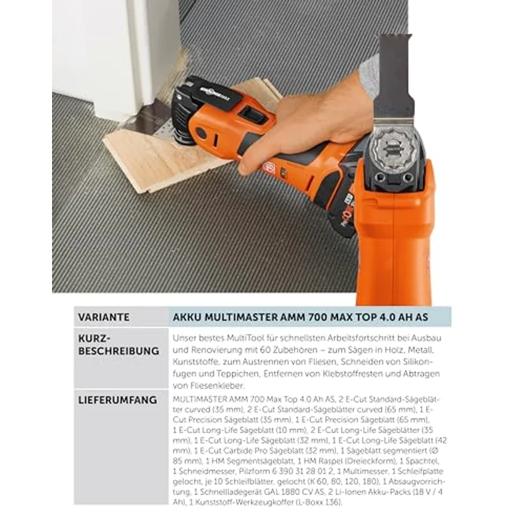 Fein MULTIMASTER AMM 700 Max Top 4.0 Ah AS – Bild 4