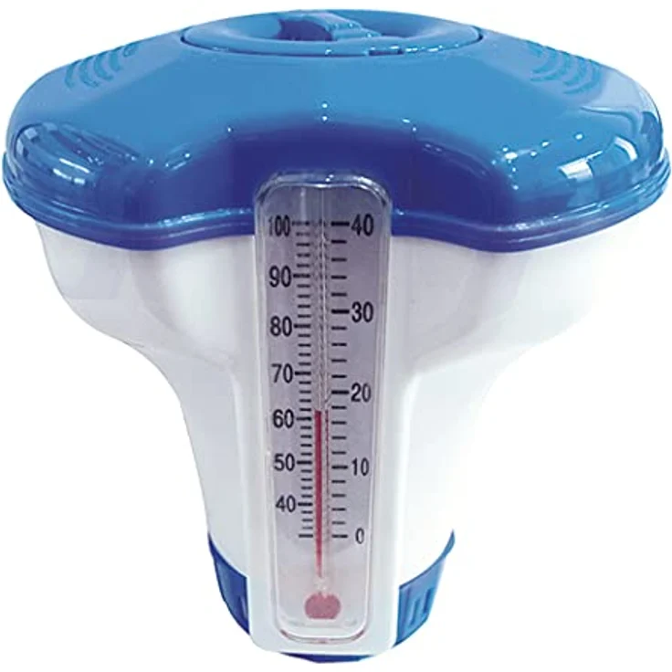 Jilong Chlor-Dosierer Ø 12,7 cm Pool Dosierschwimmer mit Thermometer Schwimmbecken Chemikalienspender für Schwimmbad Chlor Tabletten Ø 2,5 cm – Bild 2