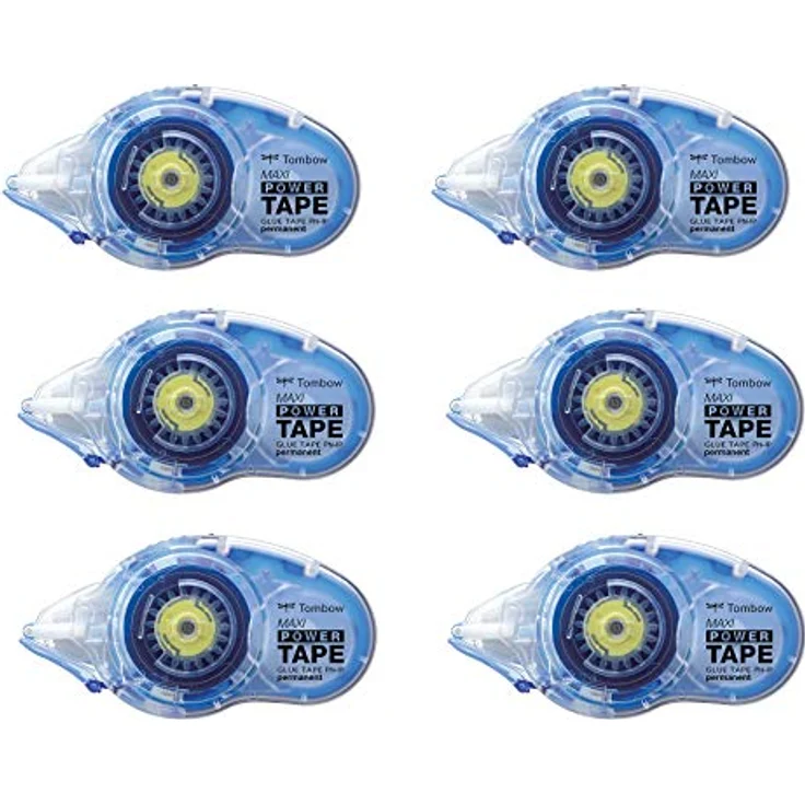Tombow Mono PN-IP Maxi Power Klebeband, 16 m, permanenter Kleber, nachfüllbar, 6 Stück