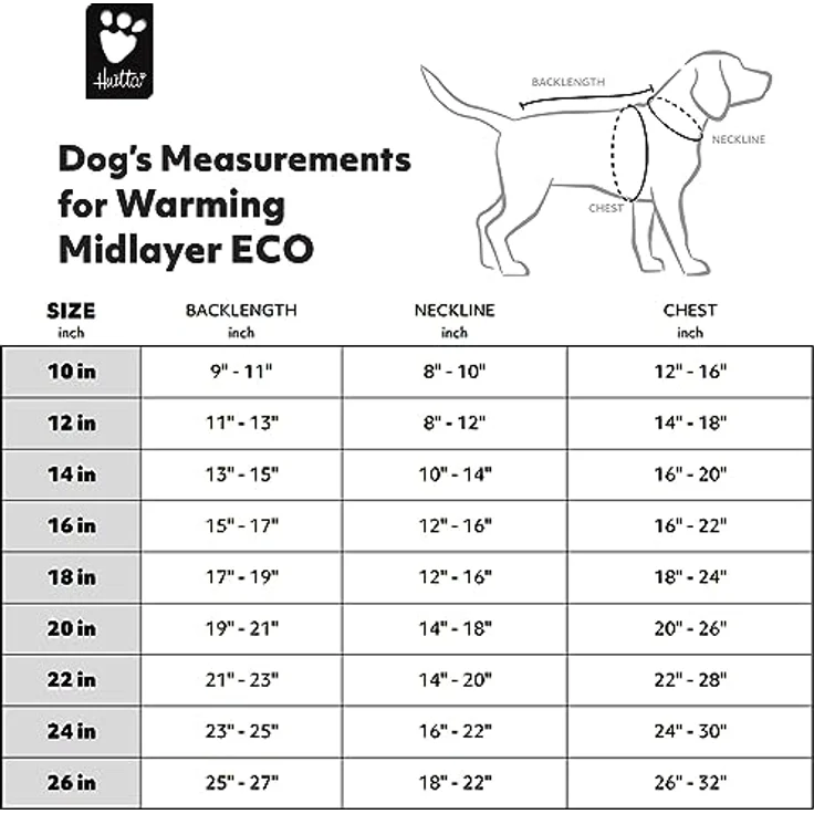 Hurtta Wintermantel Warming Midlayer, 55, Senf (M), Hundebekleidung – Bild 6
