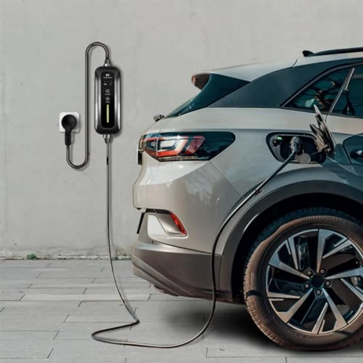 Logilink Mobile EV-Ladestation für Elektro-Autos, 1-phasig, 16 A, bis 3,6 kW, 5 m, IP67, schwarz – Bild 5
