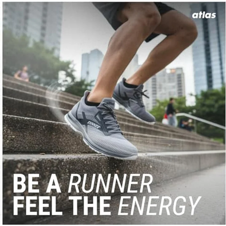 ATLAS RUNNER 65 ESD Sicherheitsschuh, grau, S1P SRC, Durchtritthemmung, Light Knit Obermaterial, Weite 10 – Bild 5