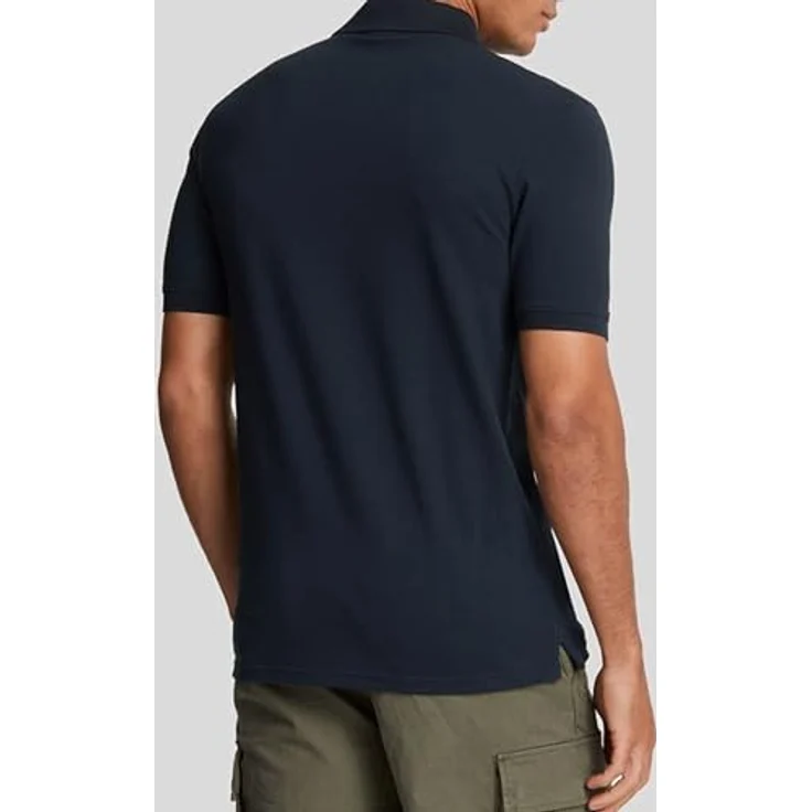 Lyle & Scott Poloshirt Basic Herren, Pique Baumwolle, entspannte Passform, klassischer Look, Adler-Logo, schwarz – Bild 2