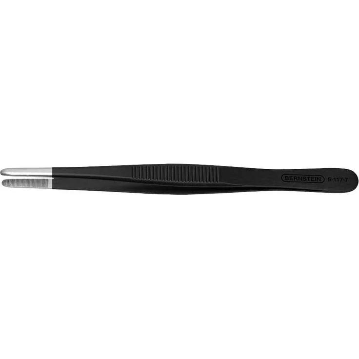 Bernstein BERN 5 117 7 13, SMD-Pinzette gerade rund, antimagnetisch, rostfrei, ESD-beschichtet, Edelstahl