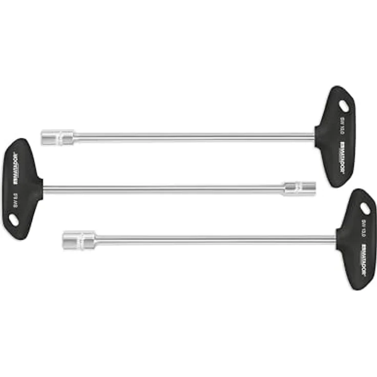 Matador Steckschlüssel-Schraubendreher, 10mm Schlüsselweite mit ergonomischem T-Griff aus hochschlagfestem Kunststoff, extra lange Ausführung – Bild 3
