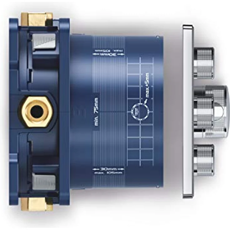 GROHE Rapido SmartBox | UP-Rohinstallation - Unterputz-Einbaukörper | 3 Abgänge 1/2 Zoll | 35600000,Blue – Bild 5