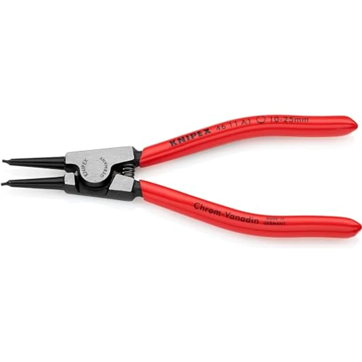 KNIPEX 46 11 A1 SB Sicherungsringzange für Außenringe auf Wellen schwarz atramentiert mit Kunststoff überzogen 140 mm (in SB-Verpackung) – Bild 2