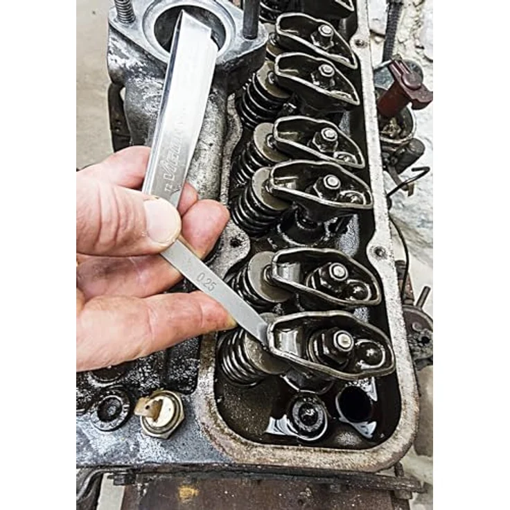 Vigor V1714 Fühlerlehre 0,05 - 1 mm, 20 Blatt gehärteter Federstahl mit Festellmutter, DIN 2275 – Bild 3