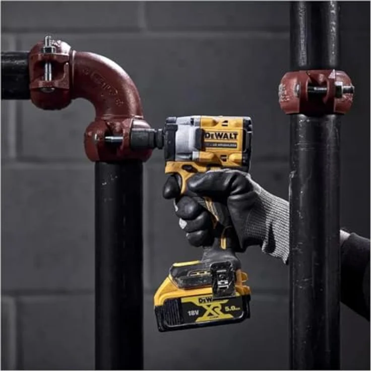 Dewalt DCF922P2T, Akku-Schlagschrauber 18 V mit 406 Nm, 2 x 5,0 Ah, stufenloser Geschwindigkeitsregelung, optimiertem Schlagmechanismus und kohlenstofffreiem Motor – Bild 4