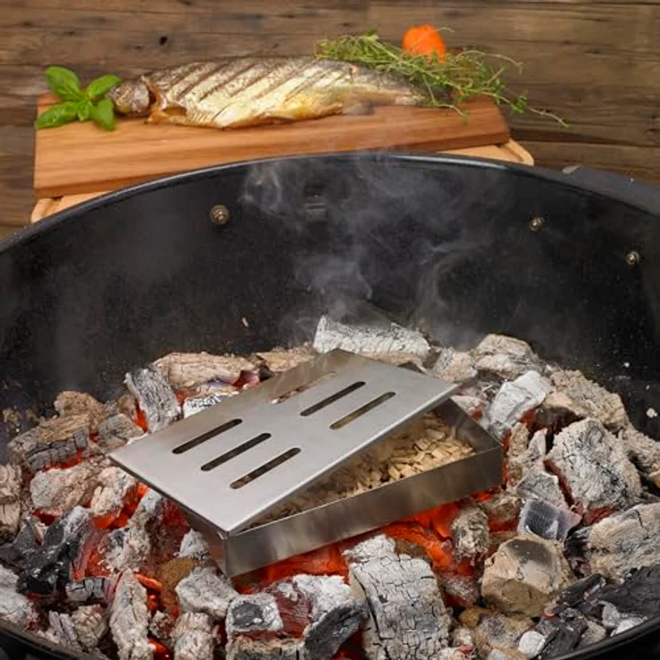 RÖSLE Räucherchips Whisky-Eiche, 750 g, für intensives Räuchern von Rind- und Schweinefleisch – Bild 3