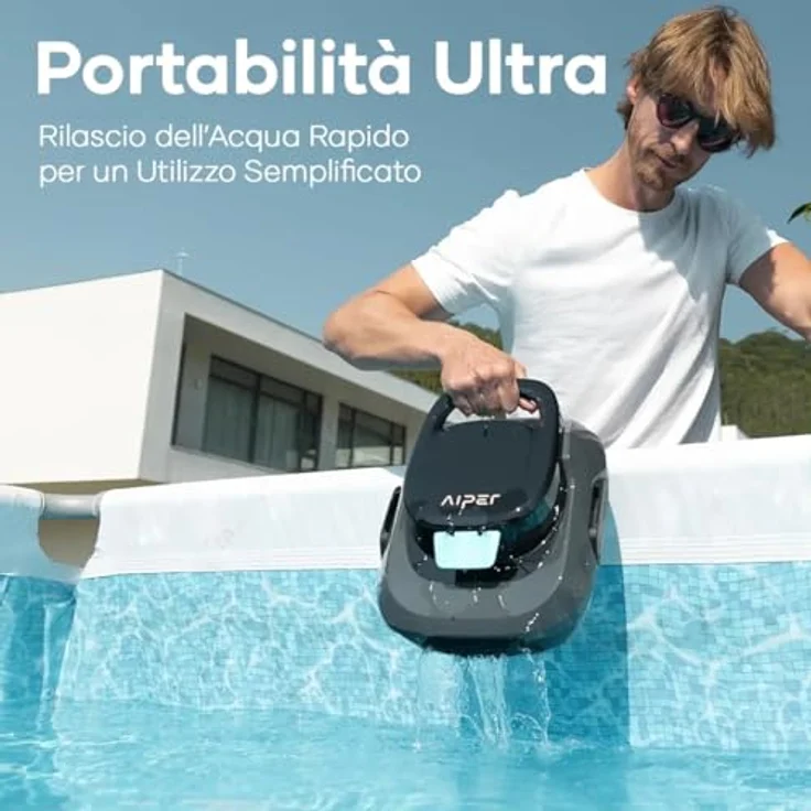 Aiper Poolroboter Scuba SE Akku Bodenreinigung mit Audio-Alarmsystem, Parkassistent – Bild 4