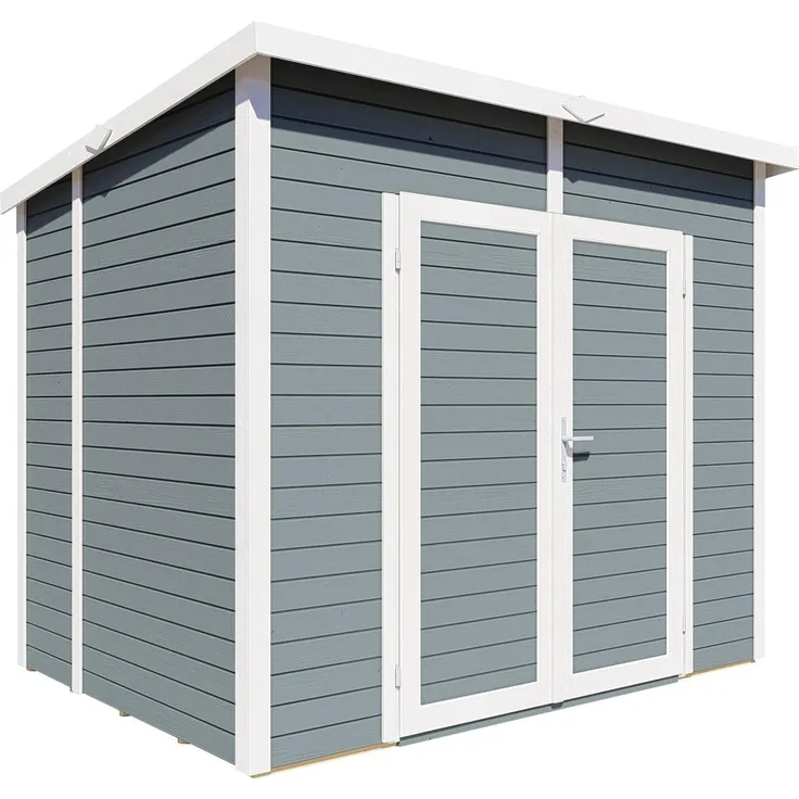 BALTIC CONNEXIONS Gerätehaus Bertilo Timmo 4, Pultdach, 19 mm, grau, 239x181 cm