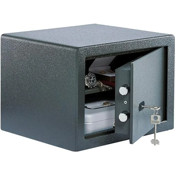 BURG-WÄCHTER Pure-Safe PS 120 K Möbeltresor mit Schlüssel, Inkl. Fachboden, 20,6 l, anthrazit – Bild 2