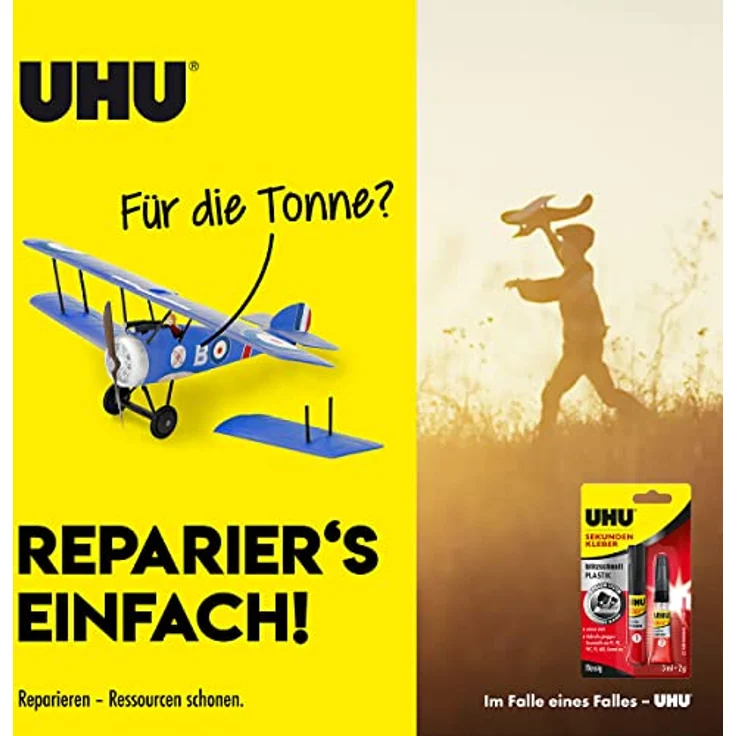 UHU Sekundenkleber blitzschnell PLASTIK, 3 ml und 2 g - Preisvergleich – Bild 2