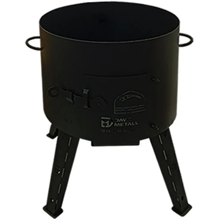 Olymp Handels GmbH Utschak für Kasan 10 L, Stahl Feuerstelle Ø 358 mm mit Schüreisen, ohne Schornstein