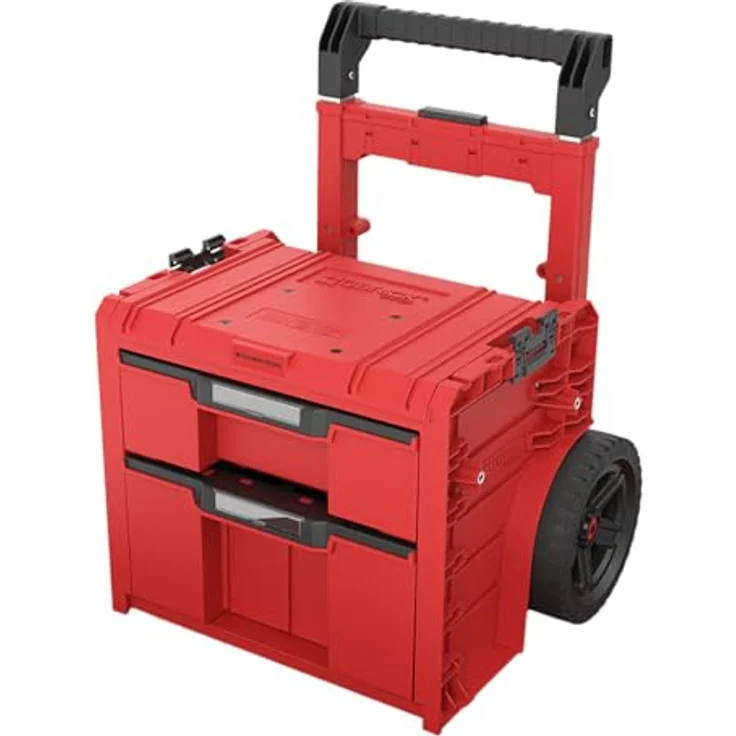 Toolbrothers RHINO L Drawer 2 Cart Plus ULTRA, mobiler Schubladenkoffer auf Rädern mit 2 Schubladen und 9 Trennwänden, 520x415x660 mm, robuster Kunststoff – Bild 1