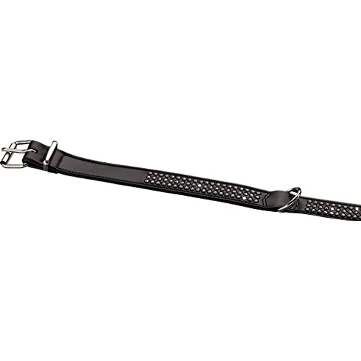 Nobby Halsband Crystal zweireihig, schwarz 37 cm (27-32 cm), 17/19 mm, 1 Stück